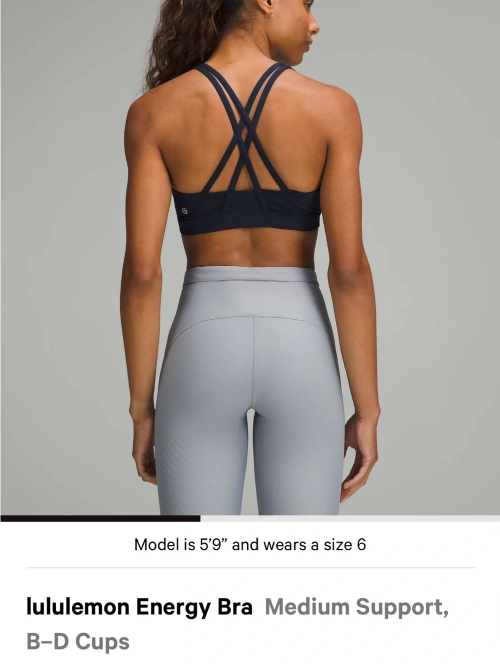 lululemon athletica Black Camo energy Sports Bra